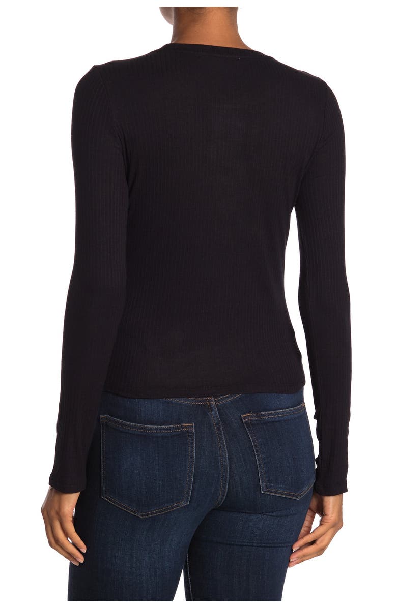 Double Zero Crew Neck Rib Knit Long Sleeve T-Shirt, Alternate, color,