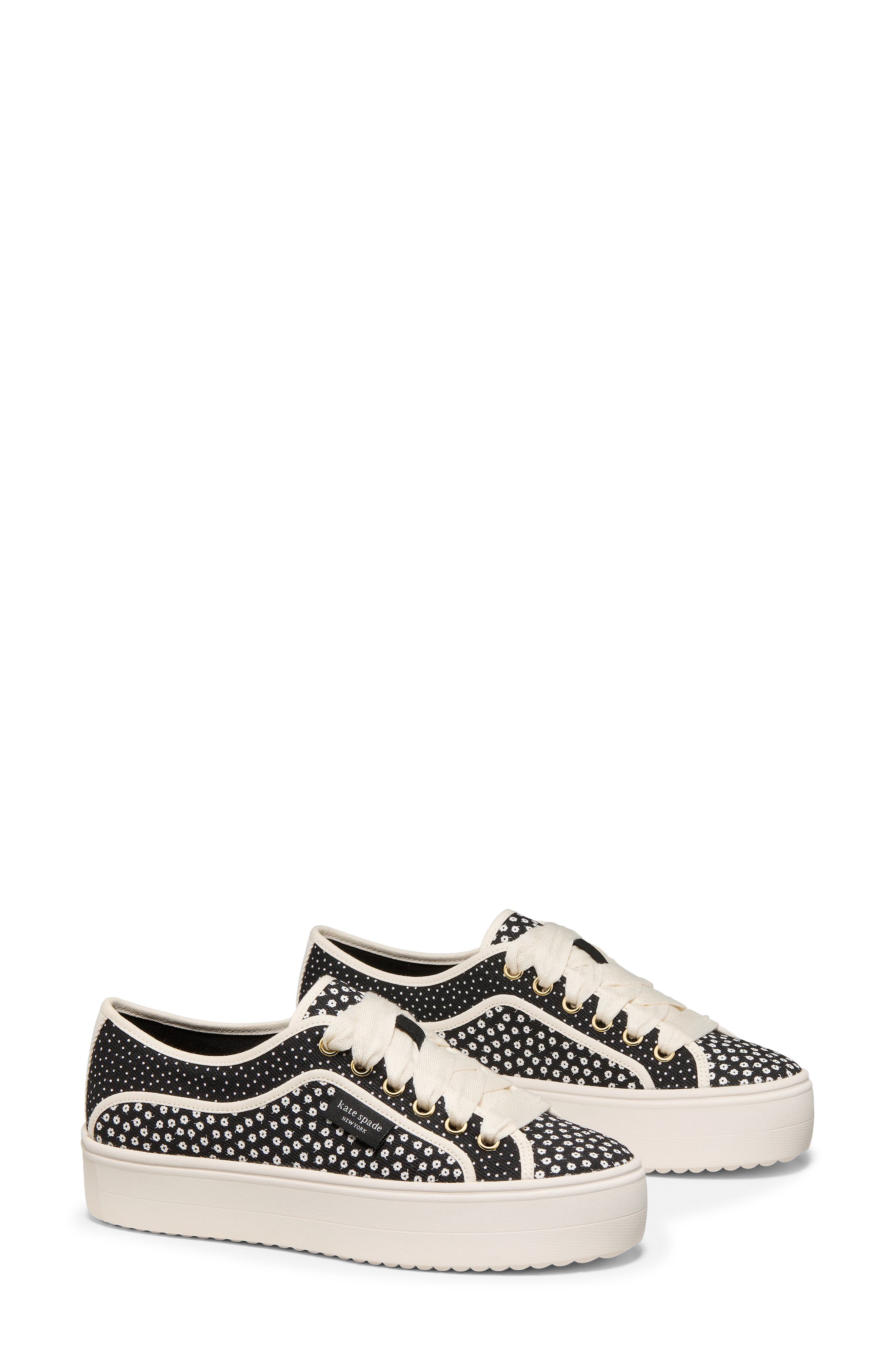 floral platform sneaker, Alternate, color, BLACK MULTI.