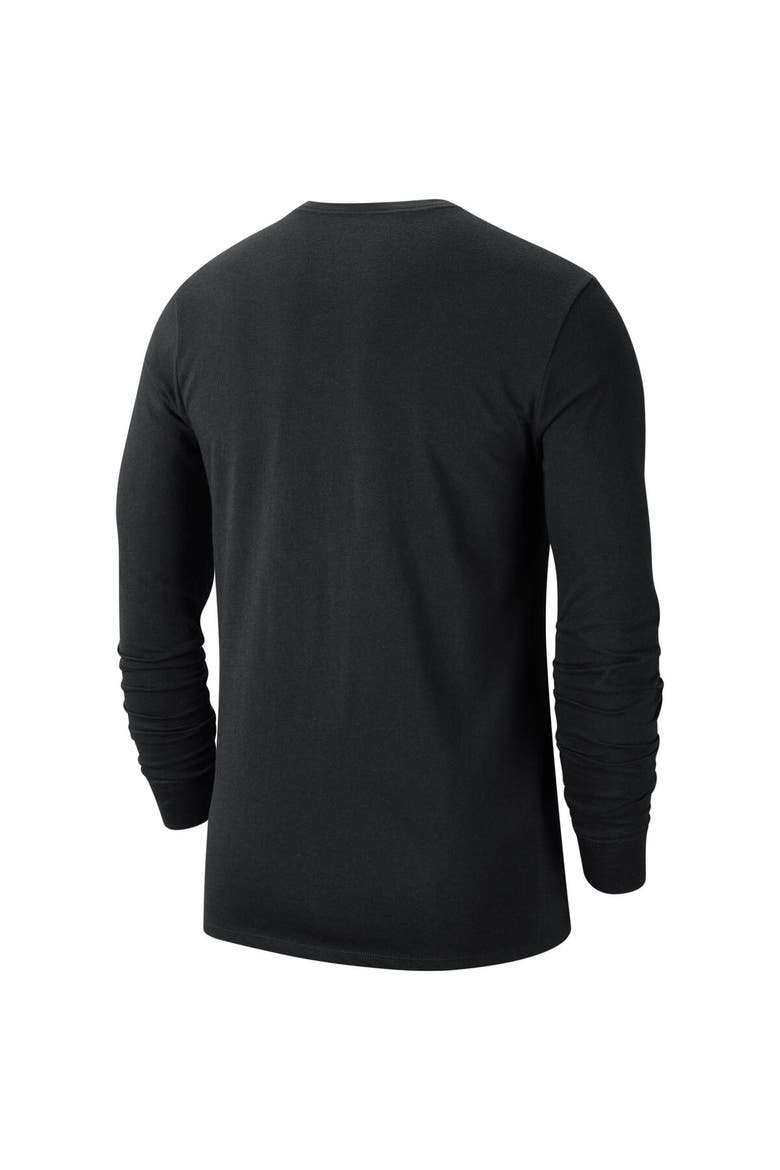 Men's Nike Black Philadelphia 76ers Courtside Chrome Long Sleeve T-Shirt, Alternate, color, Black