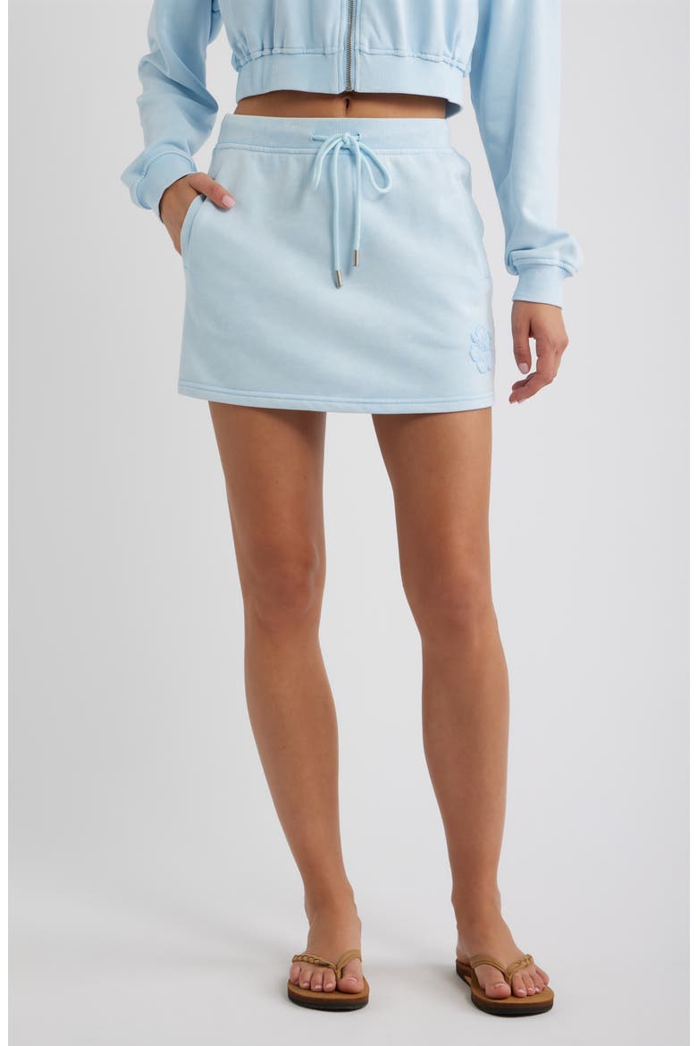 Terry Track Miniskirt, Main, color, BABY BLUEBELL