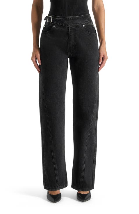 Loane Twist Leg Boyfriend Jeans With Waist Adjuster