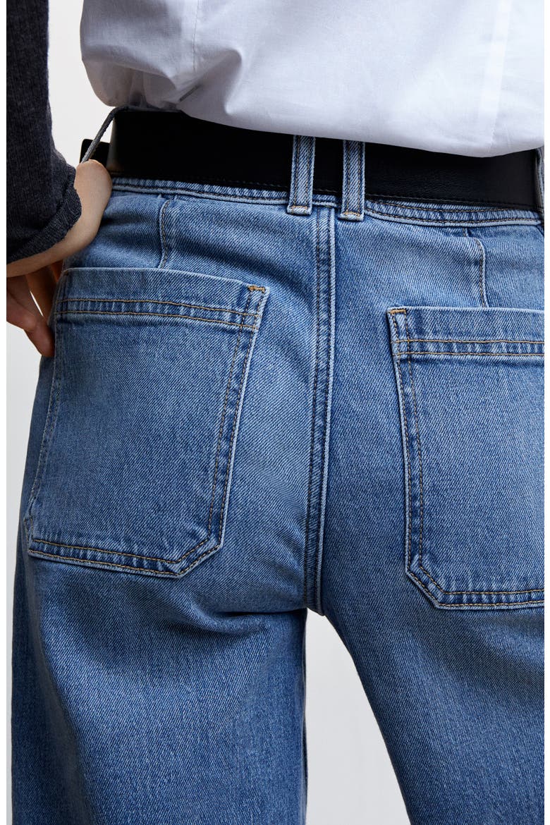 High Waist Culotte Jeans, Alternate, color, MEDIUM BLUE