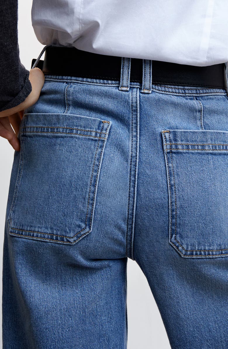 MANGO High Waist Culotte Jeans, Alternate, color,