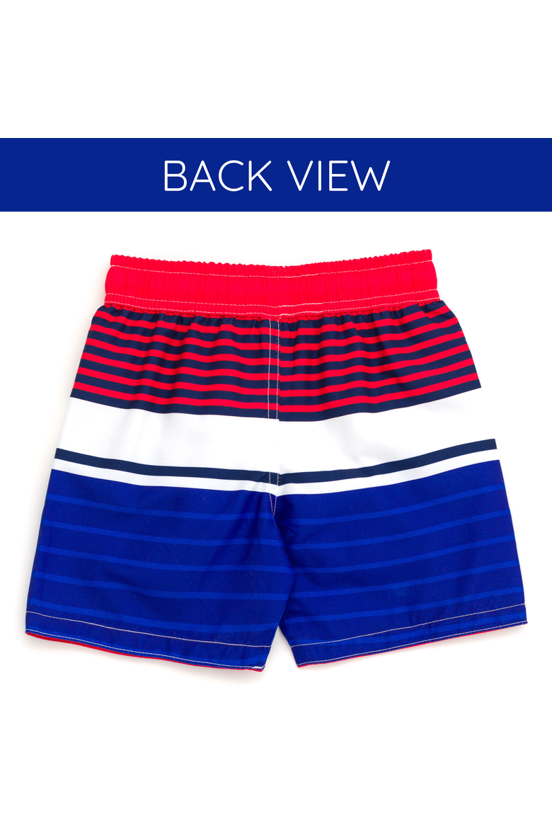 Mickey Mouse Swimwear Swim Trunks, Alternate, color, Mickey Navy Stripe