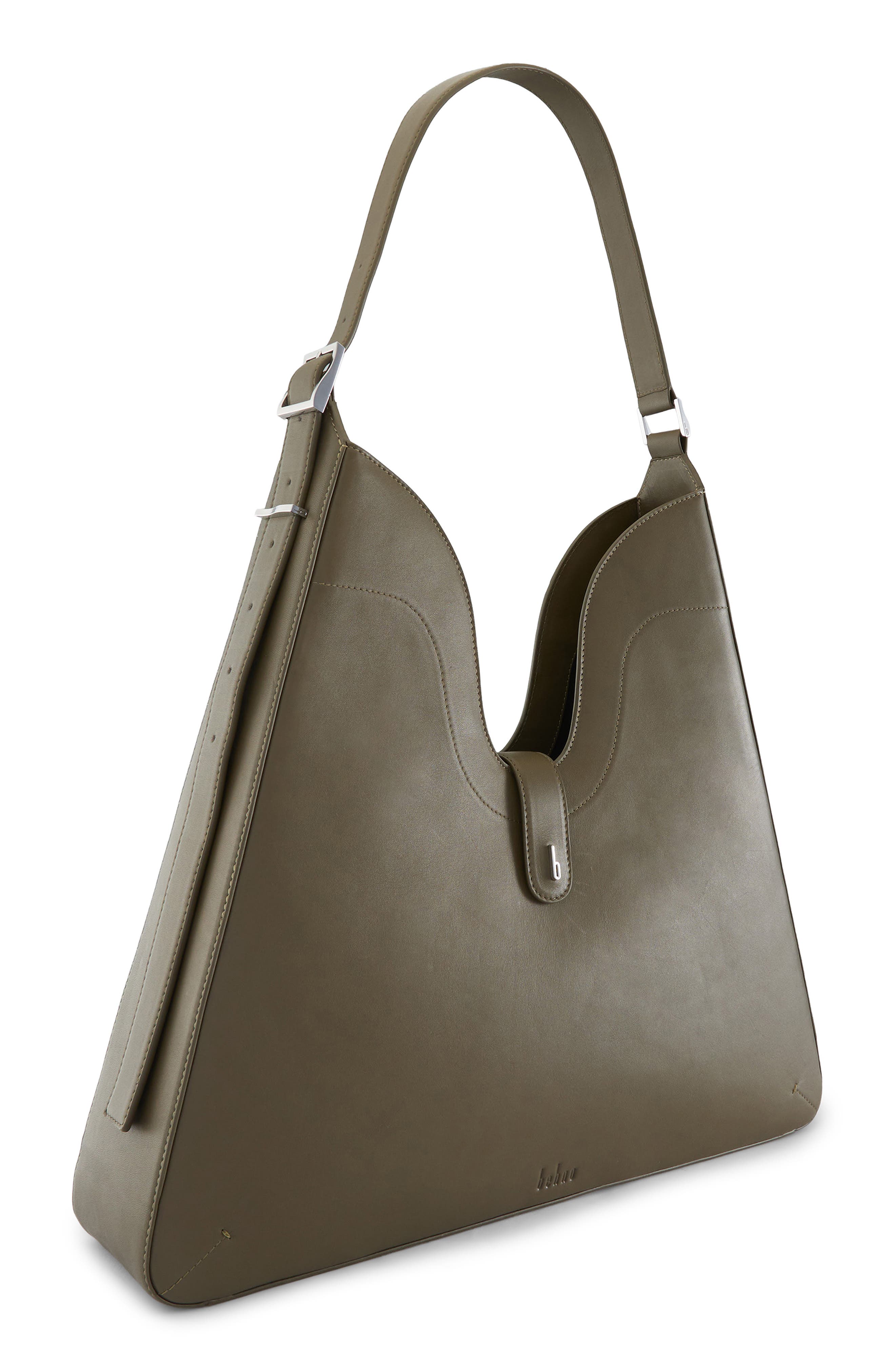 behno Melina Nappa Leather Shoulder Bag, Alternate, color, Wood