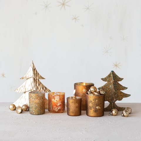 Etched Glass Tealight Votive