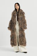 Brunello Cucinelli Dazzling moss embroidery long cardigan in mohair and wool