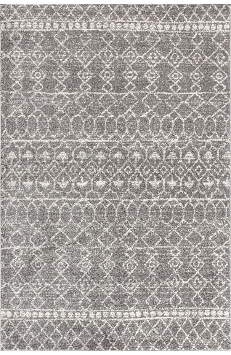 JONATHAN Y Izil Moroccan Beni Souk Area Rug, Main, color, Gray/Cream