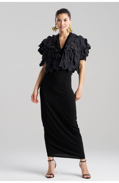 TECH COTTON TAFFETA Bolero with Embroidery