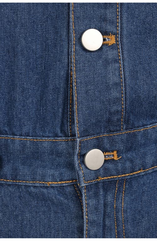 Petal And Pup Petal & Pup Rosa Long Sleeve Denim Jumpsuit In Blue