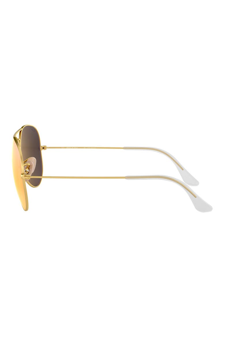 Standard Icons 58mm Mirrored Polarized Aviator Sunglasses, Alternate, color, GOLD/ PINK MIRROR