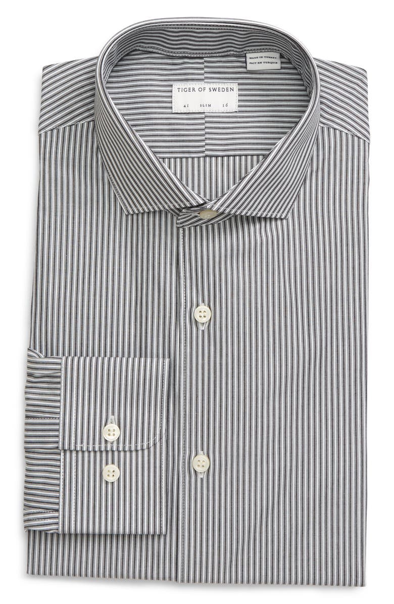 Tiger of Sweden Slim Fit Stripe Dress Shirt, Alternate, color,