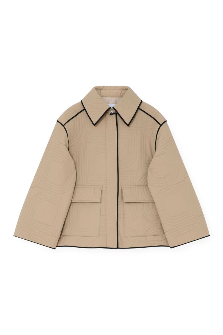 Merce Rhombus Quilt Jacket, Alternate, color, Elmwood