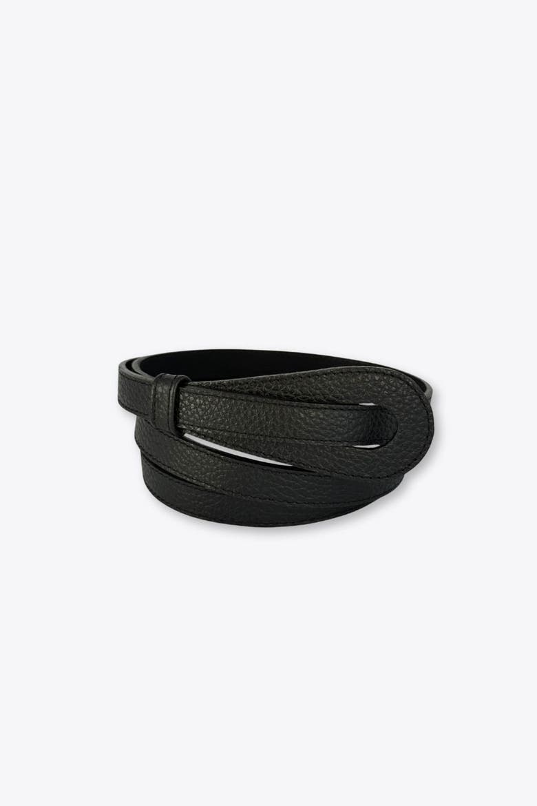 Pampa Leather Belt, Main, color, Black