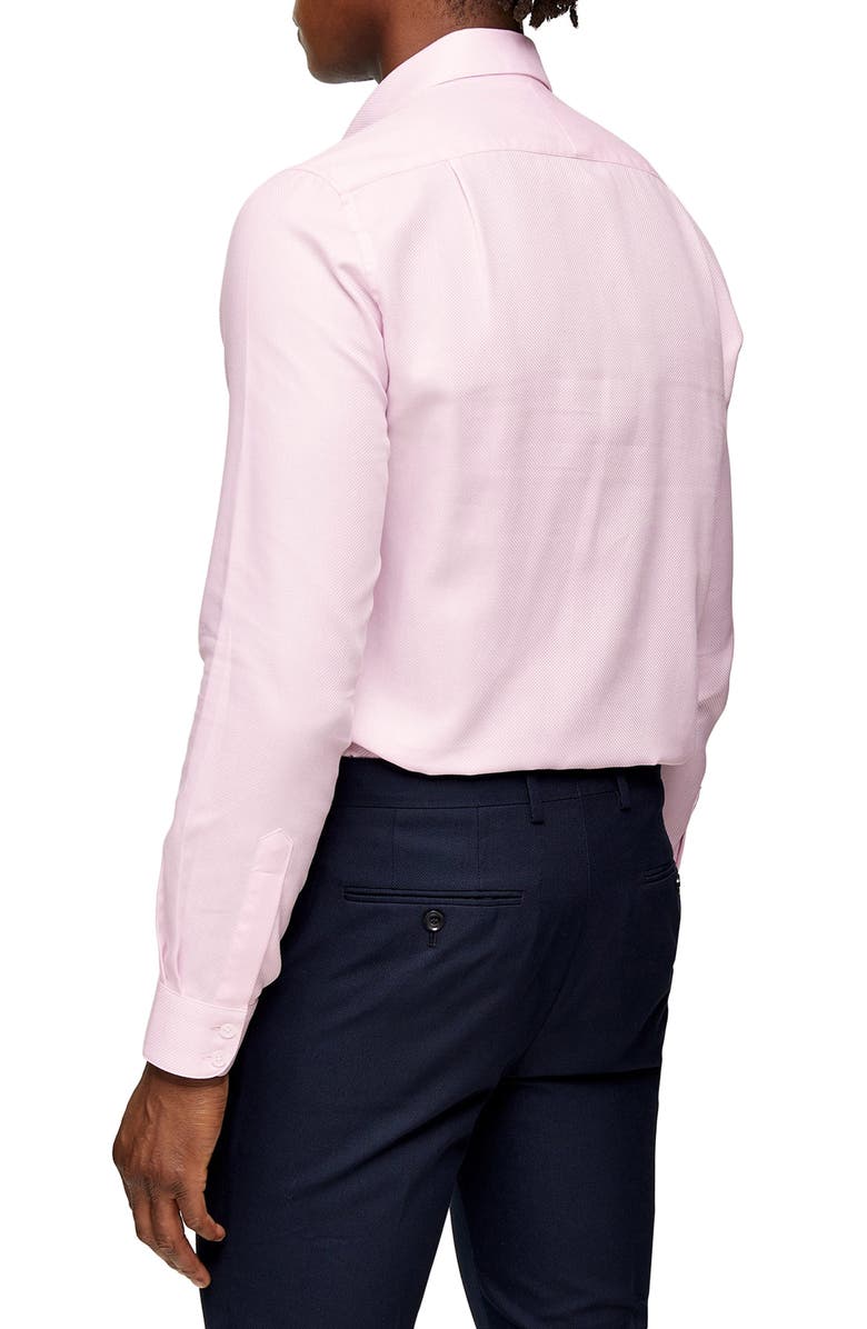 Topman Premium Textured Button-Up Shirt, Alternate, color, 