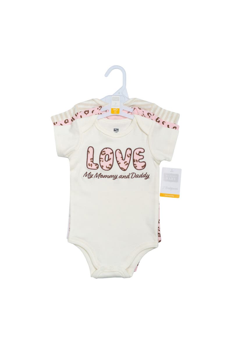 Hudson Baby 3Pk Cotton Bodysuits, Alternate, color, Leopard Bow