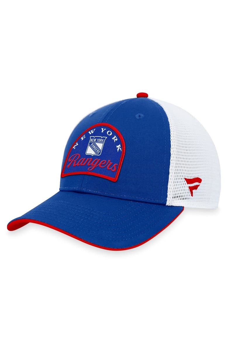 Men's Fanatics Branded Blue/White New York Rangers Fundamental Adjustable Hat, Main, color, Blue