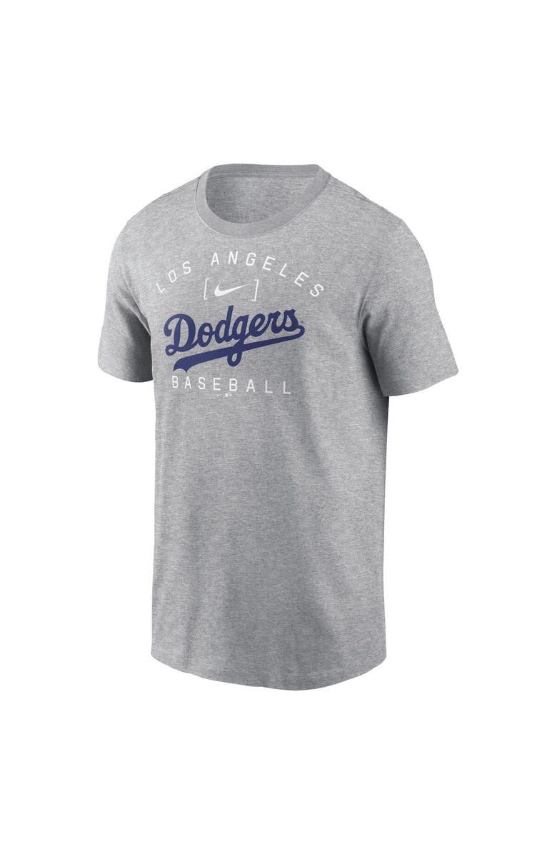 Nike Men's Nike Heather Gray Los Angeles Dodgers Home Team Athletic Arch T-Shirt, Alternate, color, 