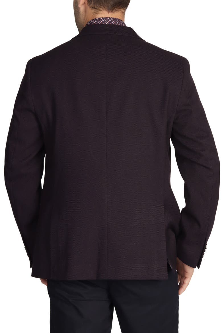 Solid Textured Sport Coat, Alternate, color, PLUM