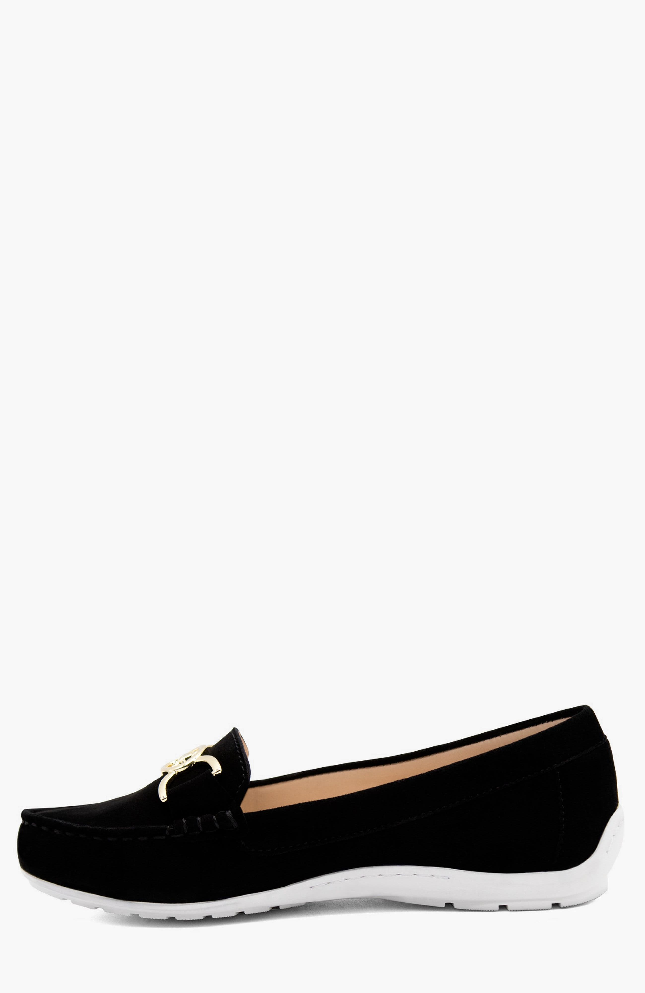 Belle Suede Loafers, Alternate, color, Black