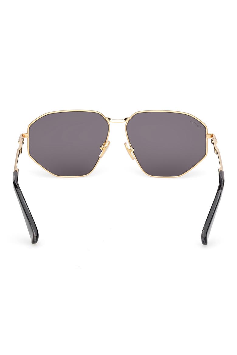 Miller 54mm Navigator Sunglasses, Alternate, color, DEEP GOLD/ BLACK HORN/ SMOKE