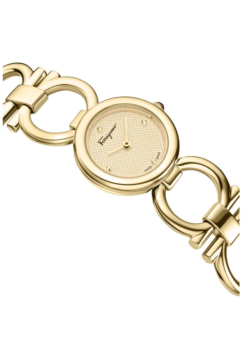 Double Gancini Bracelet Watch, Alternate, color, GOLD