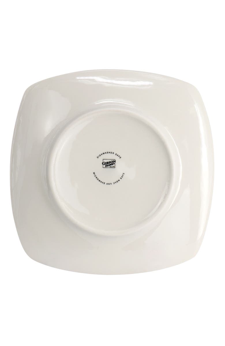 Gibson Home Zen Buffetware 8 Piece 7in Stoneware Dessert Plate Set, Alternate, color, White