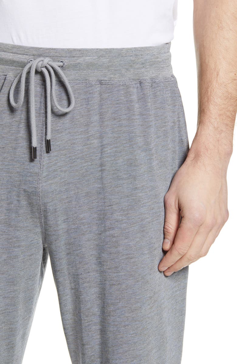 Daniel Buchler Feeder Stripe Cotton Blend Lounge Pants, Alternate, color,