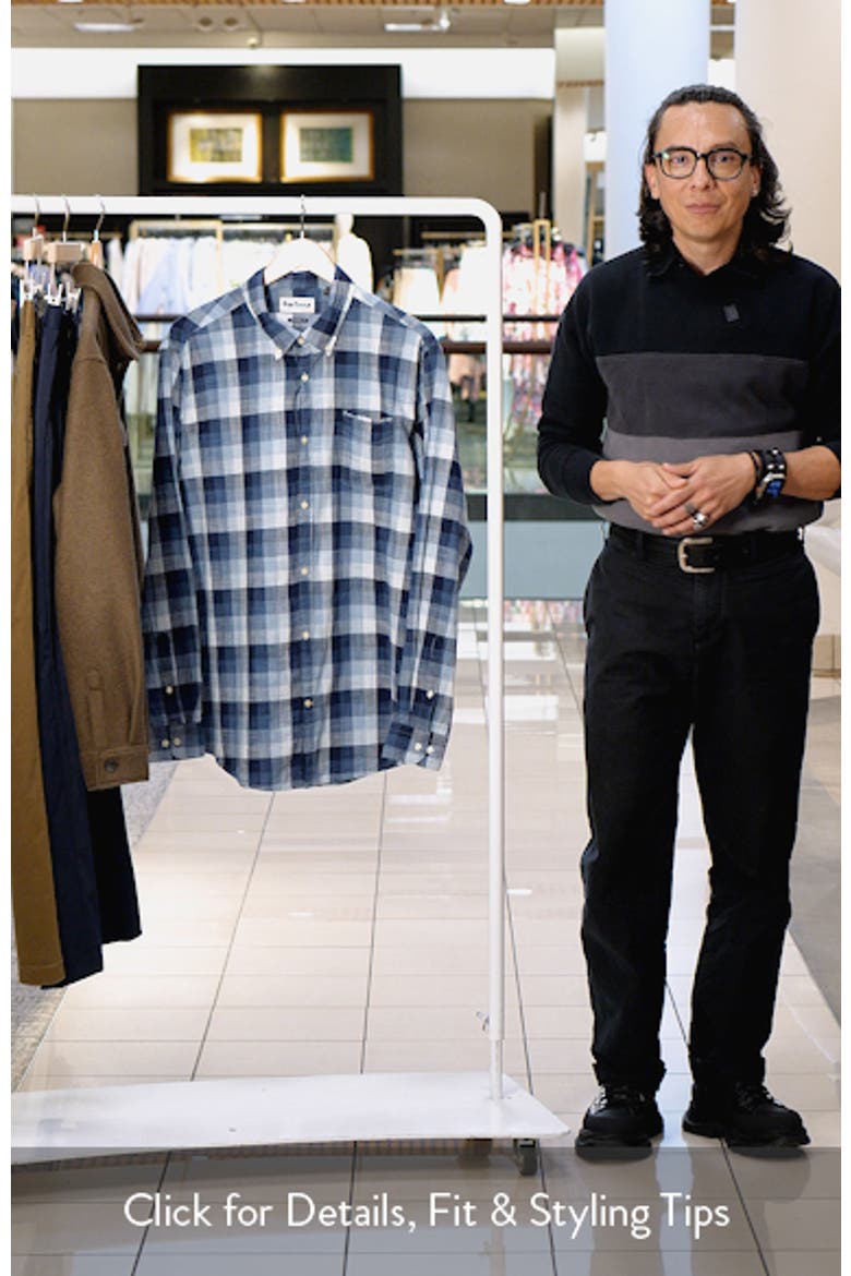 Hillroad Tailored Fit Buffalo Check Slub Cotton Button-Down Shirt video