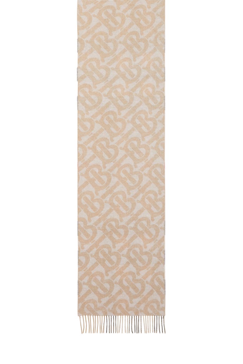 TB Mega Check Cashmere Scarf, Alternate, color, ALABASTER