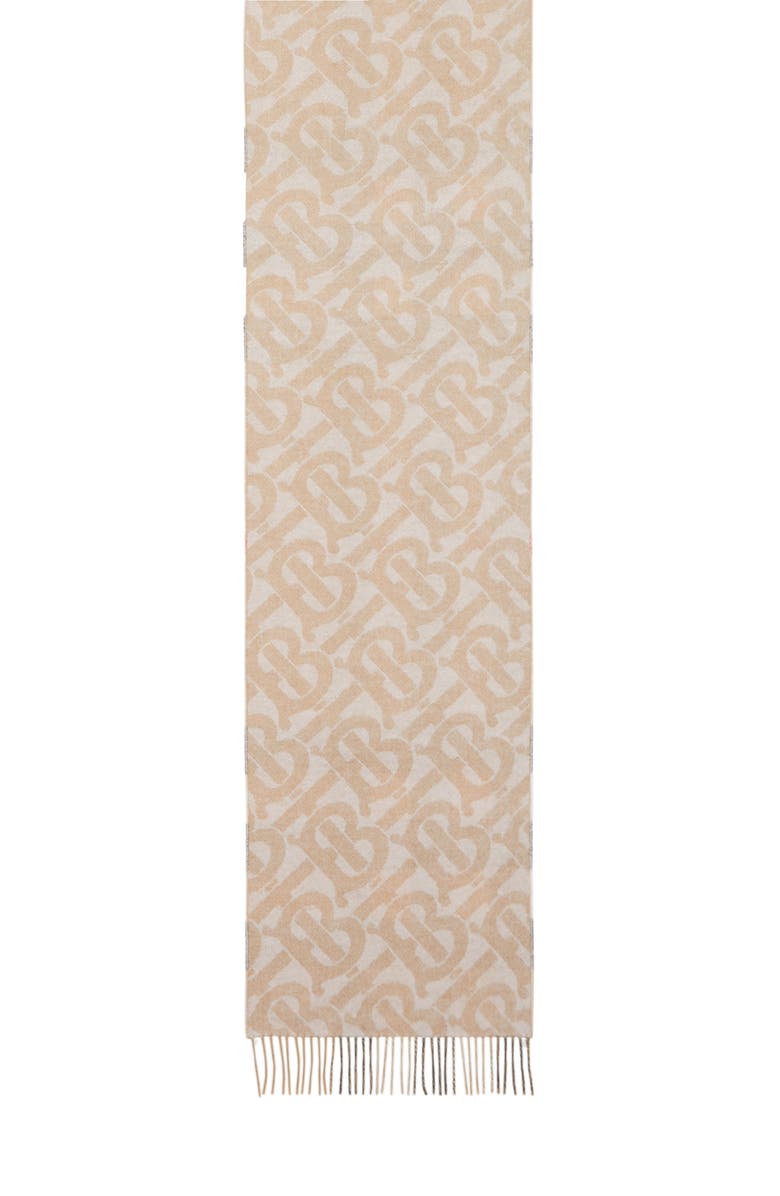 Burberry TB Mega Check Cashmere Scarf, Alternate, color, 