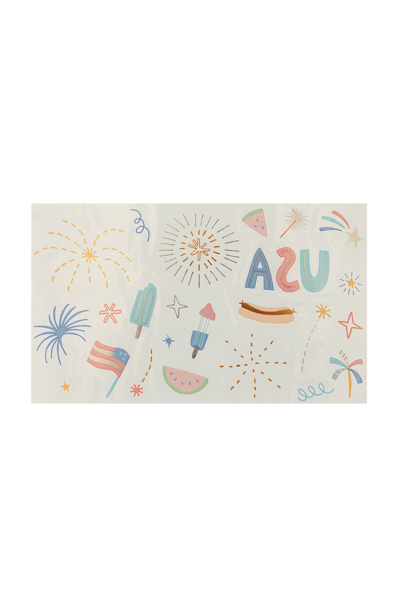 Daydream Society 4th of July Patriotic U.S. Of Yay Temporary Tattoo Sheet, Alternate, color, Assorted Pre-Pack
