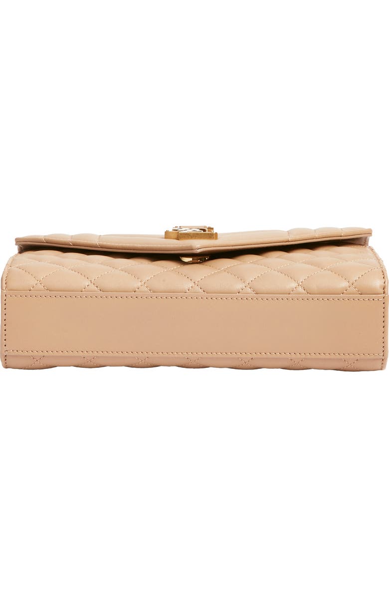 Saint Laurent Small Envelope Chain Strap Leather Shoulder Bag, Alternate, color, Dark Toffee