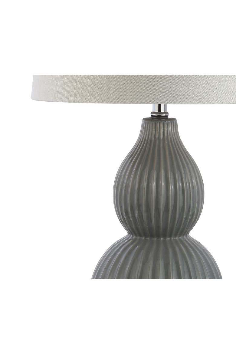Thatcher 28.25" Contemporary Transitional Ceramic LED Table Lamp, Alternate, color, Gray