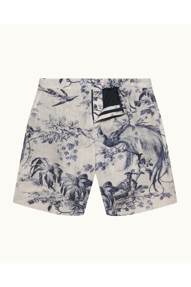 Laurent Linen Relaxed Fit Bermuda Shorts, Alternate, color, AERO BLUE