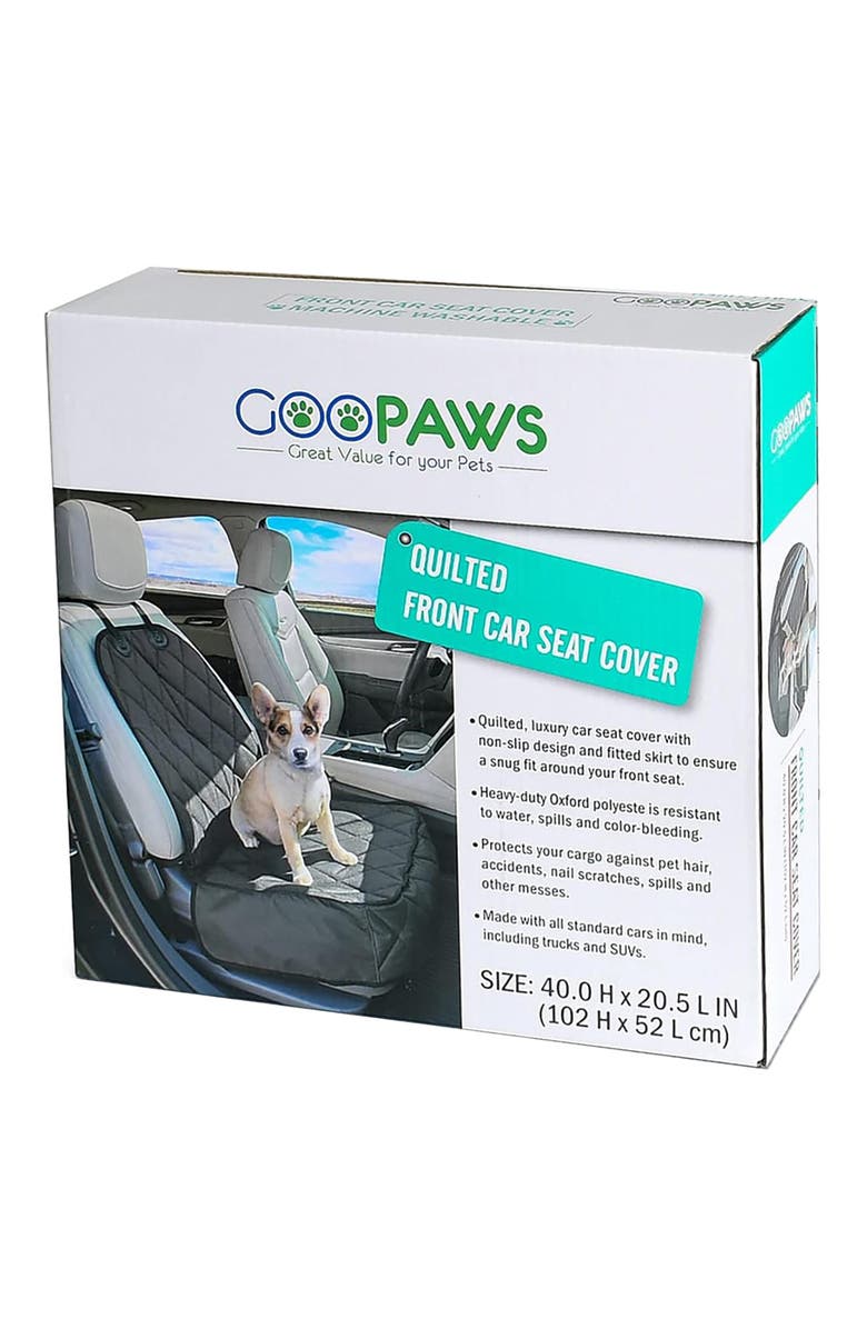 JESPET & Goopaws Quilted Pet Front Car Seat Cover Black, Main, color, Multicolored