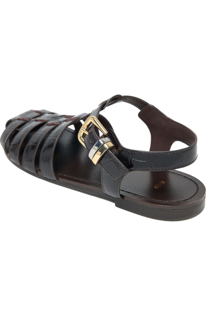maje Multi-strap leather sandals, Alternate, color, Brown