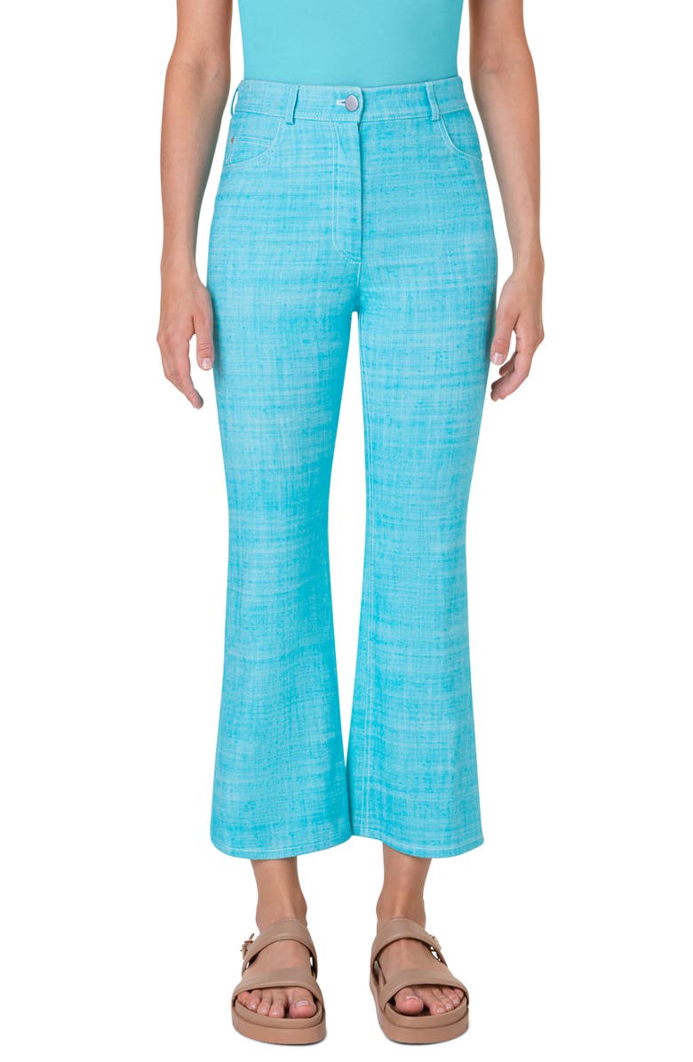 Akris punto Cali Stretch Denim Crop Bootcut Jeans, Main, color, 