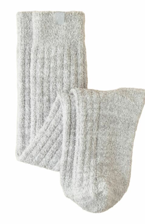 Marshmallow Slouchy Socks with Grippers