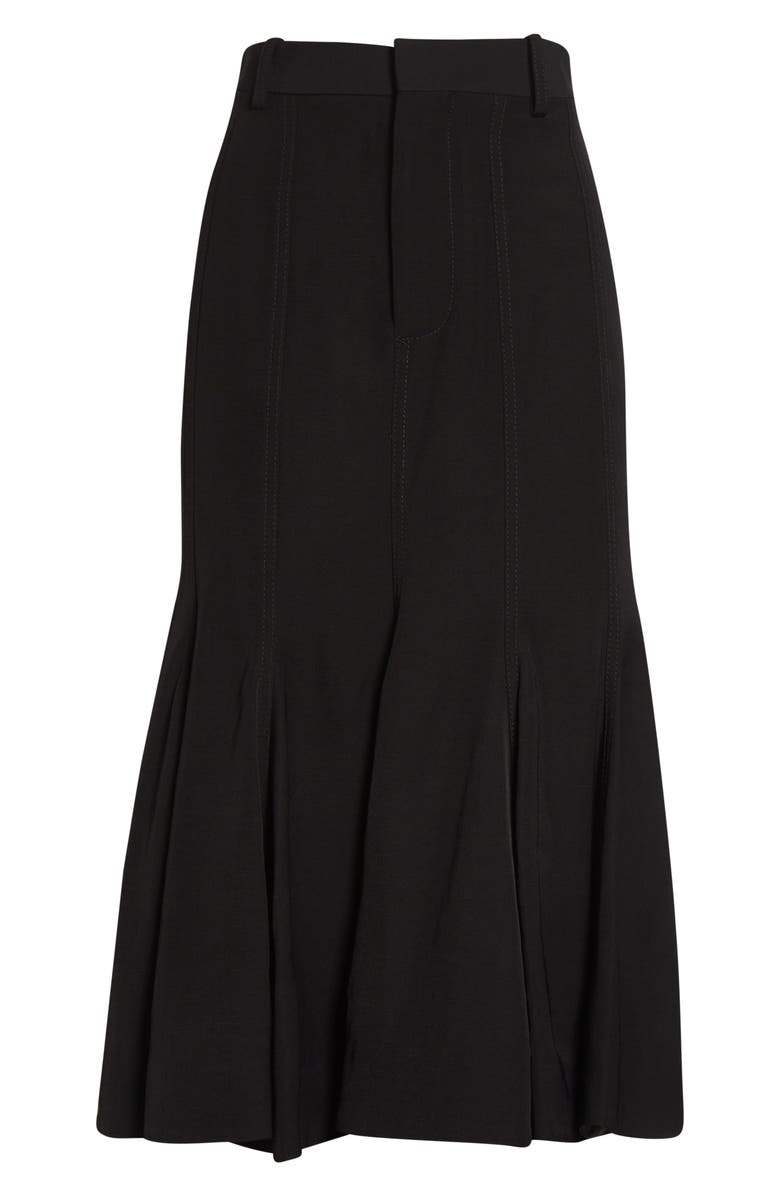 Bottega Veneta Fit & Flare Skirt, Alternate, color, 1000 Black