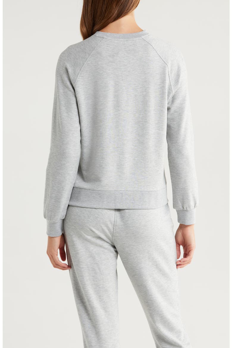 Lightweight Fleece Sweatshirt, Alternate, color, LIGHT HEATHER GREY