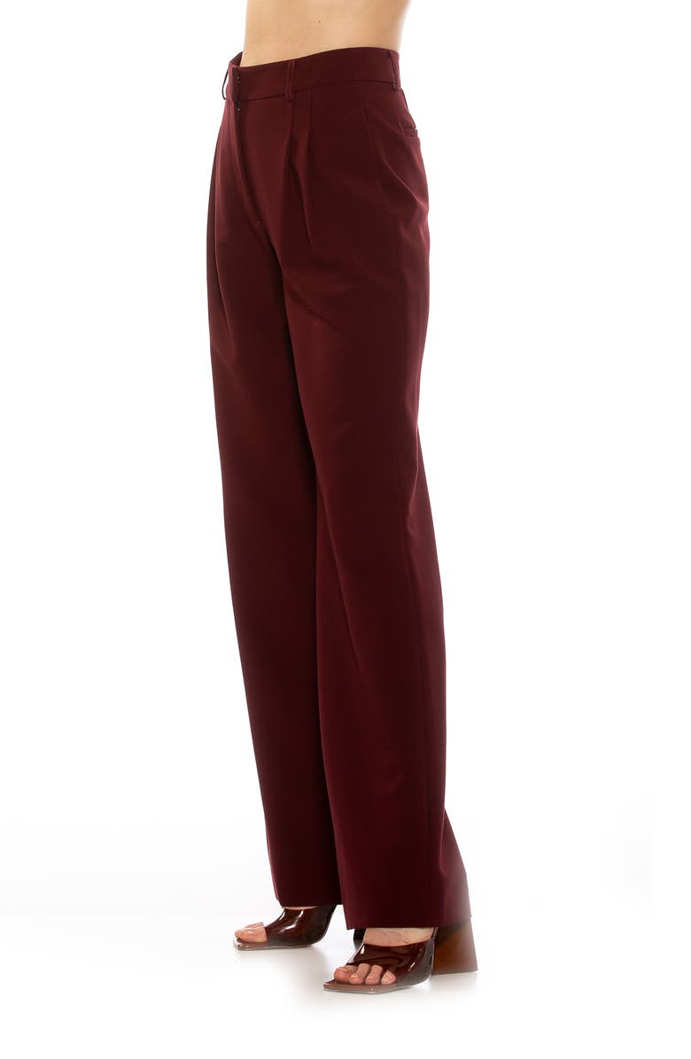 Alexia Admor Ellie Pleated Wide Leg Pants, Alternate, color, Dark Red