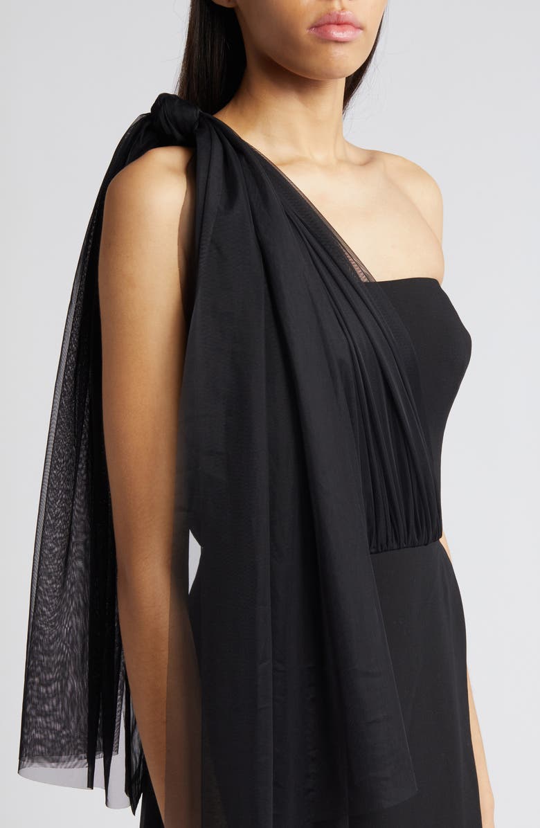 French Connection Whisper One-Shoulder Tulle Minidress, Alternate, color,