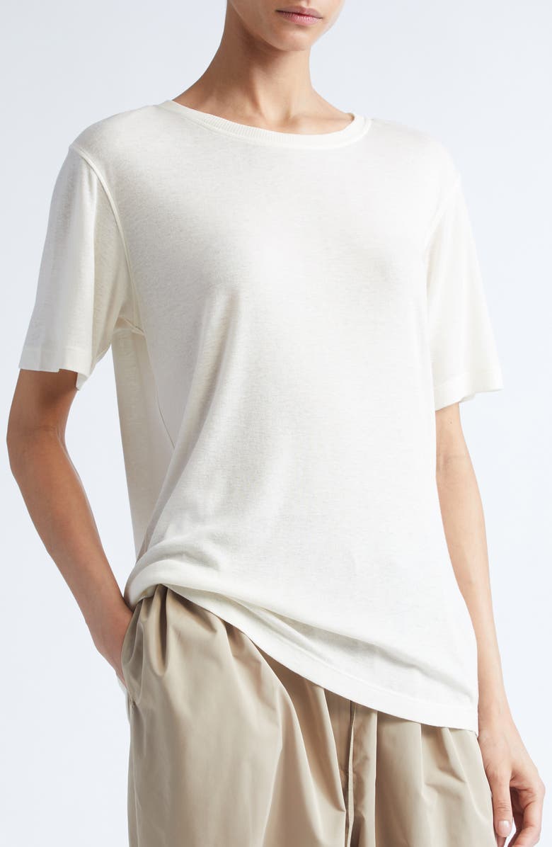 GIA STUDIOS Camille Jersey T-Shirt, Alternate, color, Ivory