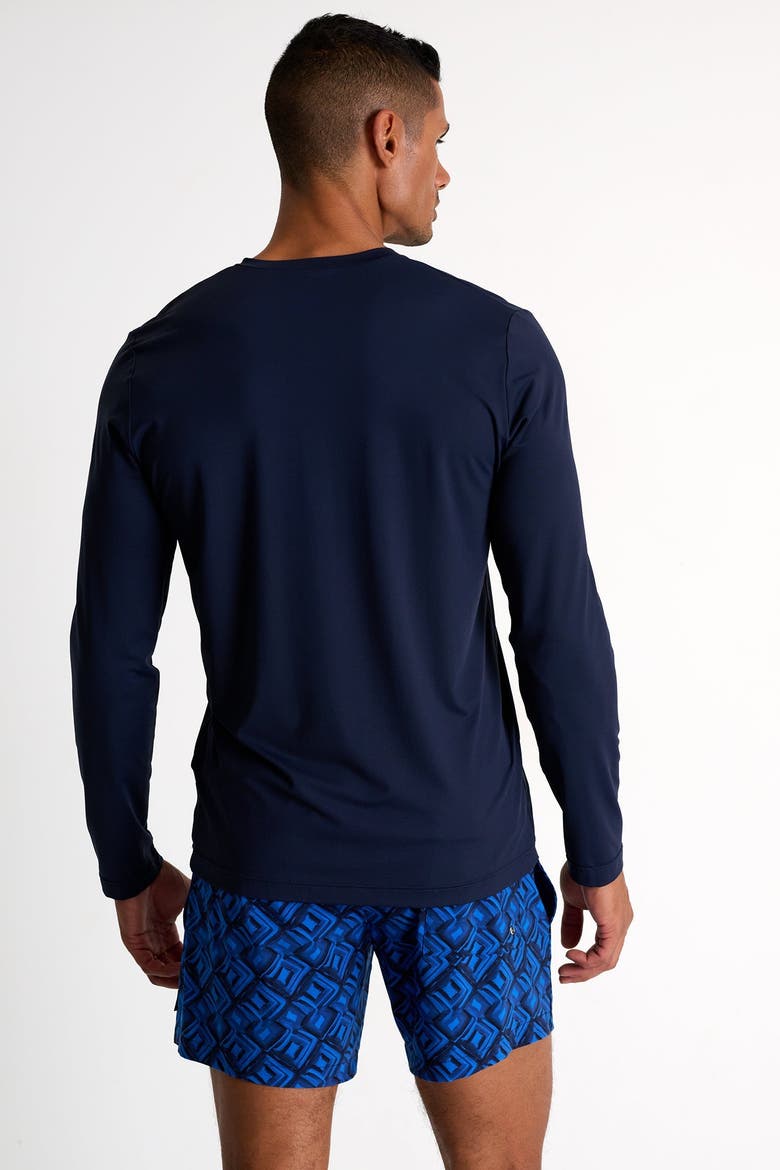Classic fit stretch swim trunks, Alternate, color, Print