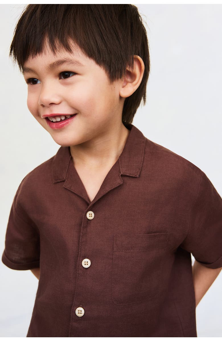 H&M 2-piece linen set, Alternate, color, Brown