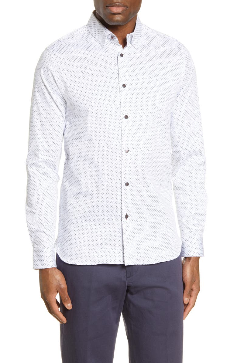 Ted Baker London Lorook Slim Fit Button-Up Shirt, Main, color, 