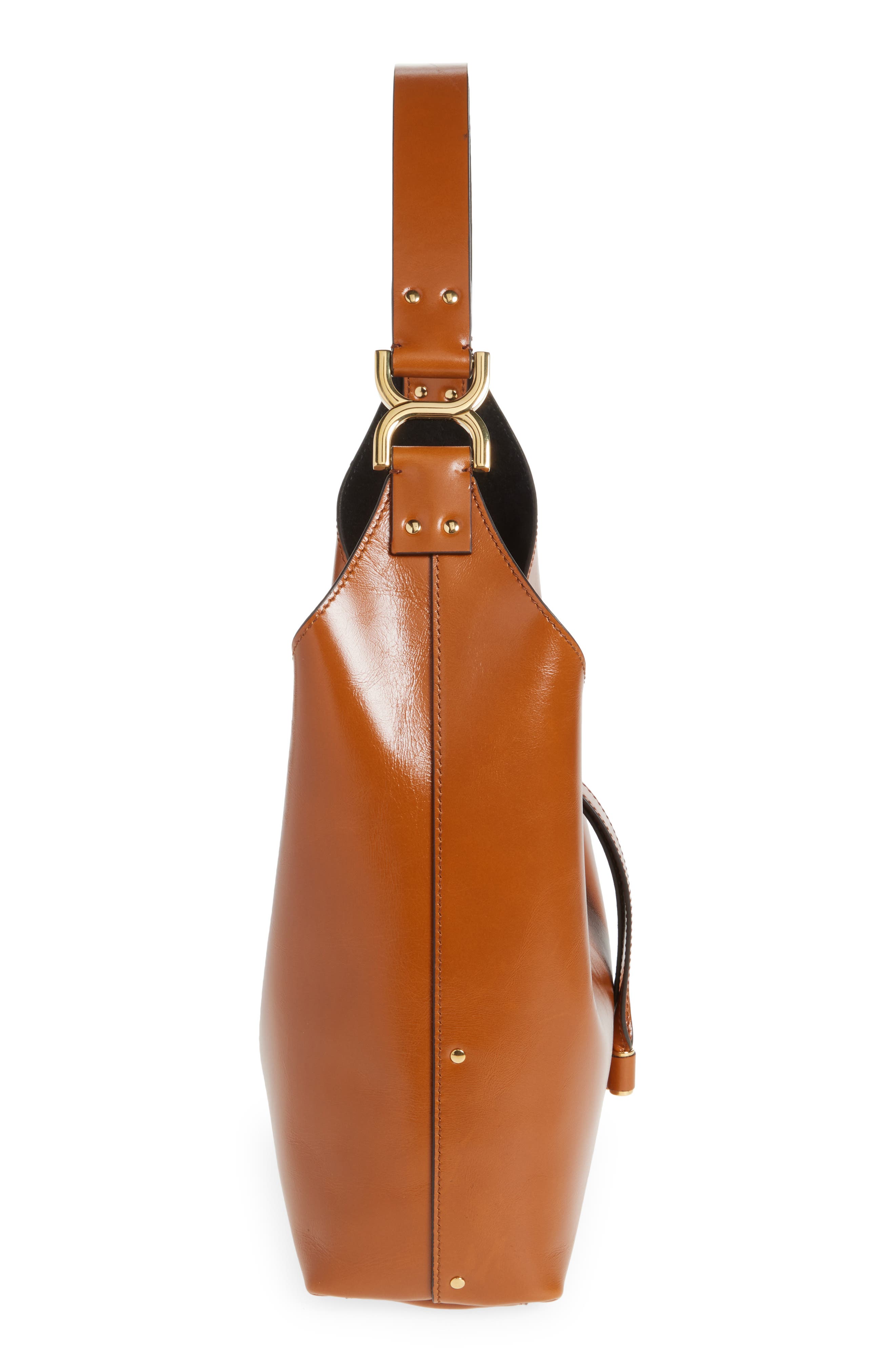 Chloé Small Marcie Leather Hobo Bag, Alternate, color, 26M Clay Brown