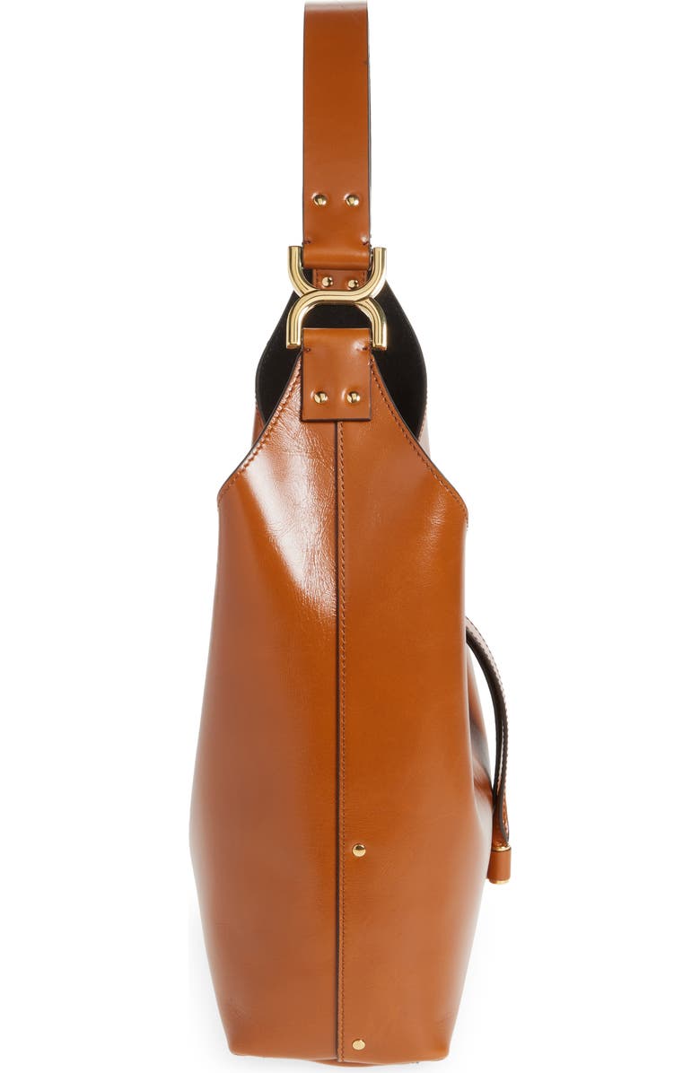 Chloé Small Marcie Leather Hobo Bag, Alternate, color, 26M Clay Brown
