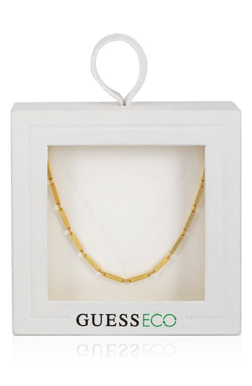 Guess Flat Chain Necklace In Goldtone